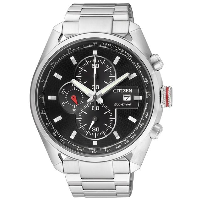 如何購買【CITIZEN】創新思維三環運動腕錶(銀黑 CA0360-58E)
