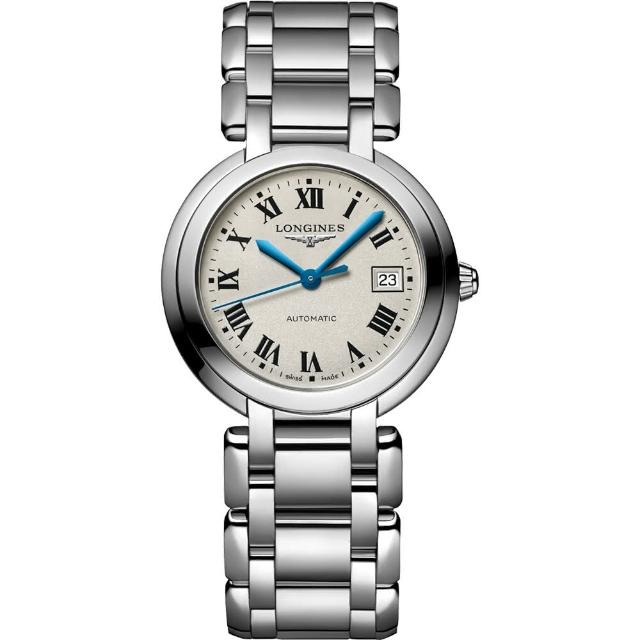 【LONGINES】PrimaLuna 經典羅馬機械腕錶-銀(L81134716)