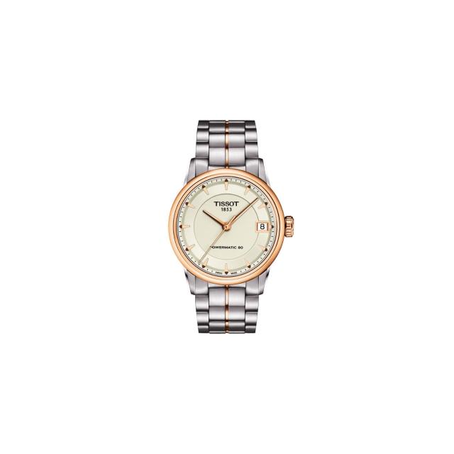 【TISSOT】T-Classic Luxury 機械腕錶-銀/玫塊金(T0862072226101)推薦文