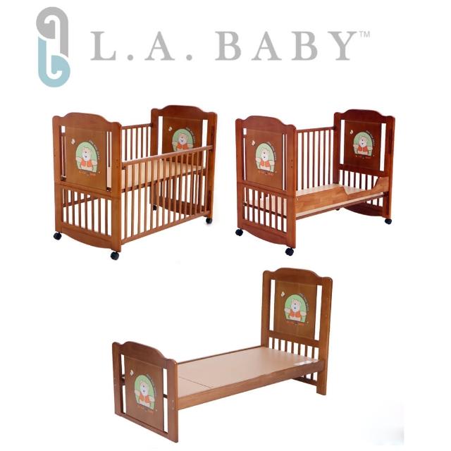 【美國 L.A. Baby】布魯克林三階段嬰兒木床/成長大床/童床(0歲-10歲幼童皆適用)推薦