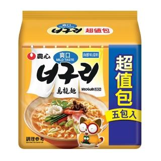 【NONG SHIM 農心】農心 爽口海鮮烏龍麵超值包5入(600g)(中元普渡)