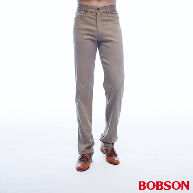 【BOBSON】男款中腰彈性直筒褲(1787-41)
