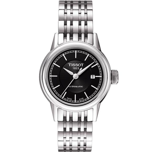 【TISSOT】T-Classic Carson 經典機械女錶-黑/銀(T0852071105100)網路狂銷