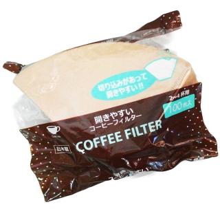 【日本製】無漂白咖啡濾紙-100枚入×6包(2-4人用)福利品出清