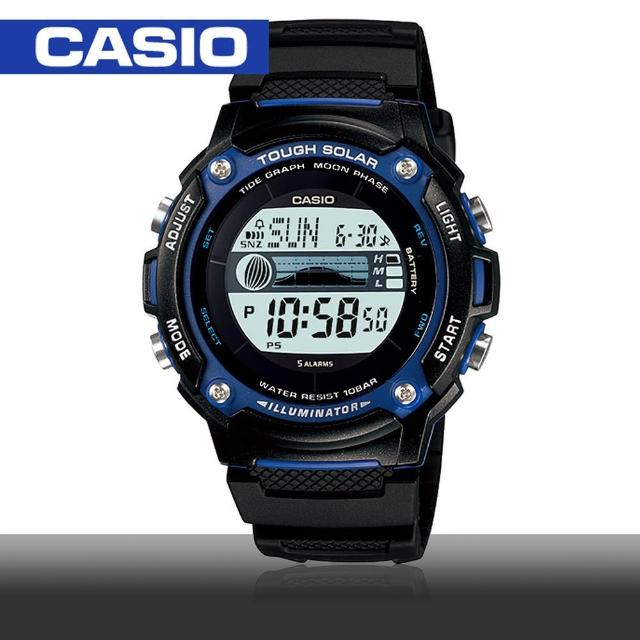 【CASIO 卡西歐】太陽能-潮汐月相多功能運動錶(W-S210H)網友推薦