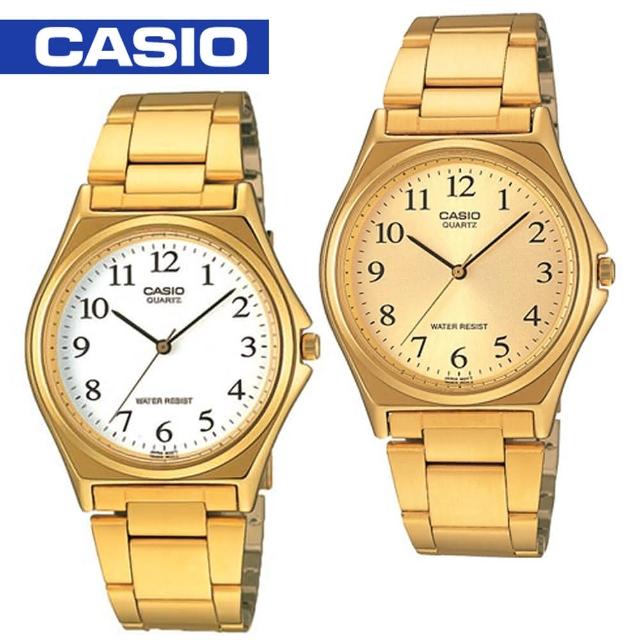 【CASIO 卡西歐】紳士燦金數字型指針男錶(MTP-1130N)熱銷產品