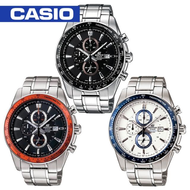 【CASIO 卡西歐 EDIFICE 系列】沉穩三眼賽車計時男錶(EF-547D)優惠