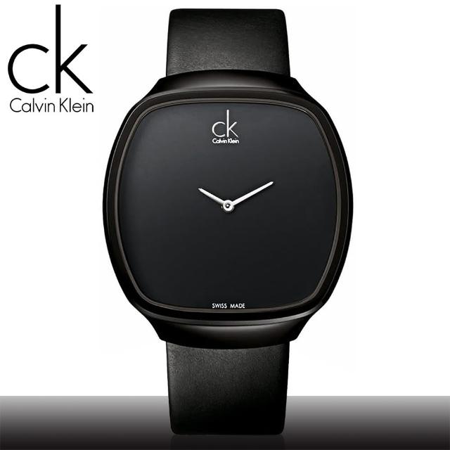 【瑞士 CK手錶 Calvin Klein】IP鍍黑酒桶造型_中性錶(K0W23702)