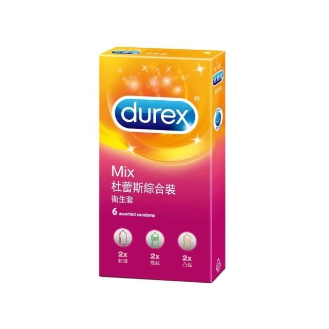 【Durex杜蕾斯】綜合裝 保險套(6入裝 超薄+凸點+螺紋-12hr)優惠