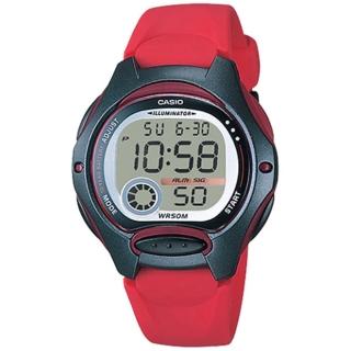 【CASIO 卡西歐】多功能輕巧電子錶(紅-LW-200-4AVDF)