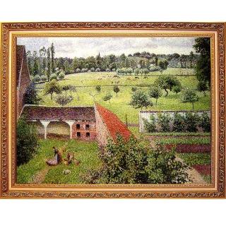 【開運陶源】Camille Pissarro卡密爾-畢沙羅.厄哈格尼 我窗外的景緻(大幅 93x73cm)