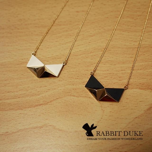 【RD 兔子公爵】現貨 經典歐美風格 個性三角立體拼色設計項鍊(二色)推薦