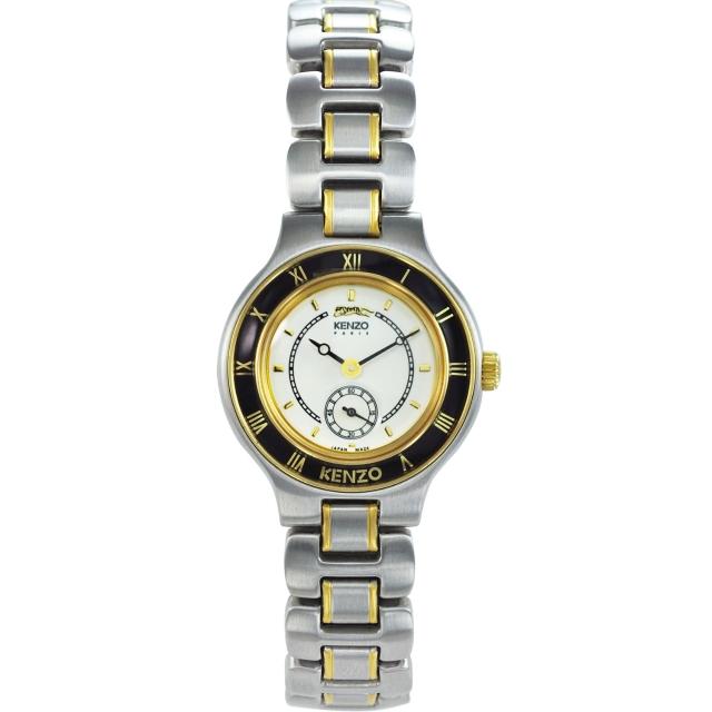 【KENZO】野性之美時尚腕錶-米白色(KN7612B04)