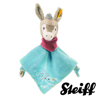 【STEIFF德國金耳釦泰迪熊】Issy Donkey 驢子(嬰幼兒安撫巾)新品上市