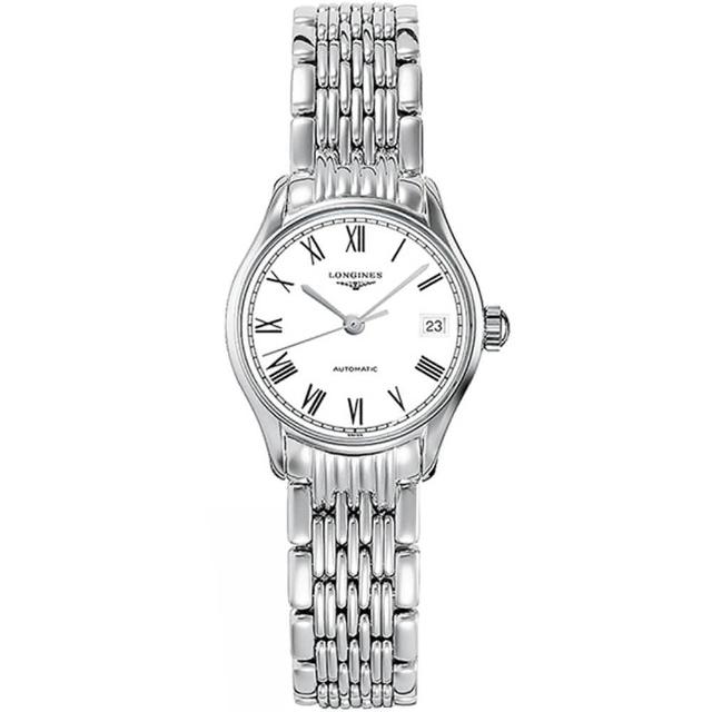 【LONGINES】Lyre 琴韻 羅馬美人機械腕錶-白/25mm(L43604116)特惠價