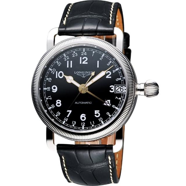 【LONGINES】Heritage Military 1938軍用24小時機械腕錶(L27784532)