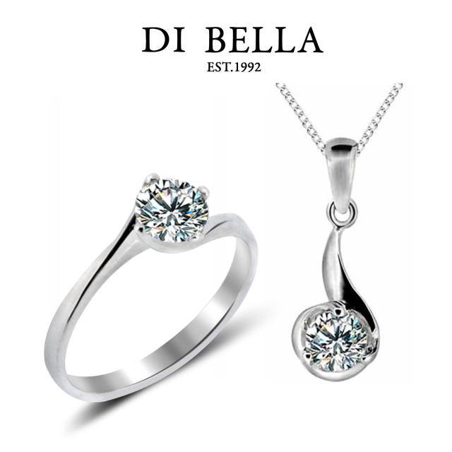 【DI BELLA】GIA 0.50克拉/F/VS2/3EX八心八箭完美車工鑽戒/項鍊(2選1)站長推薦