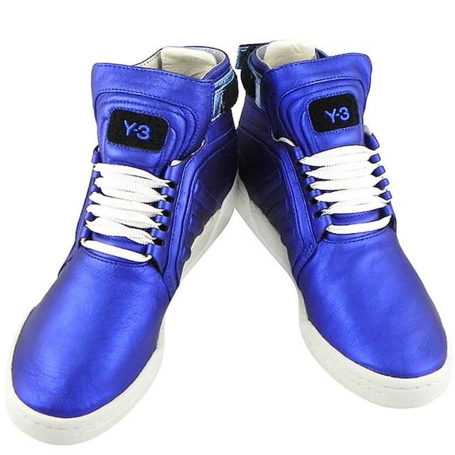 【Y-3山本耀司】真皮中筒造型靴-US 7.5號(亮藍色)優質推薦