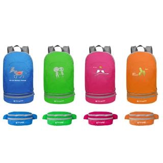 【PUSH! 戶外登山旅遊用品】可當腰包登山背包騎行包旅行包萬用旅行袋收納袋(一入U30)