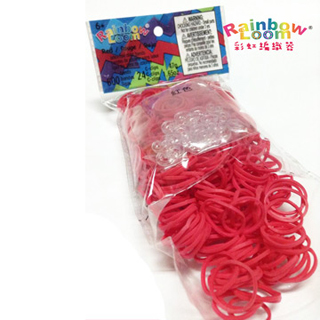 【BabyTiger虎兒寶】Rainbow Loom 彩虹編織器 彩虹圈圈 600條 補充包(紅色)超值推薦