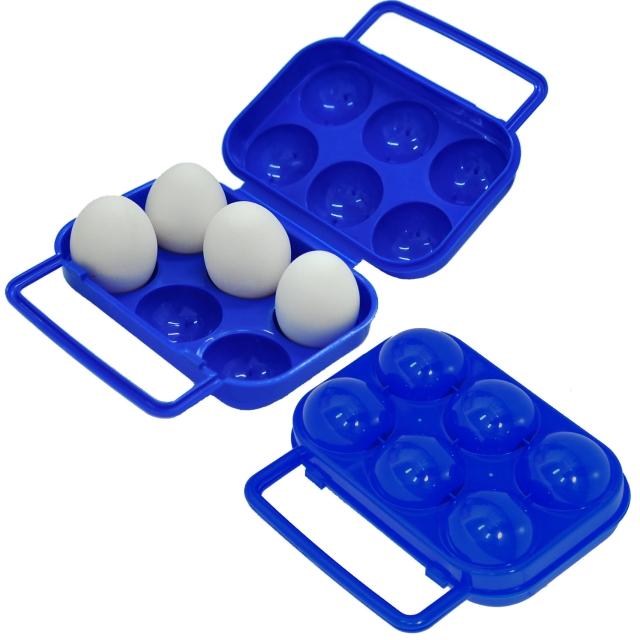 【迪伯特DIBOTE】出遊便攜蛋盒/雞蛋收納盒-6顆裝(2入組)