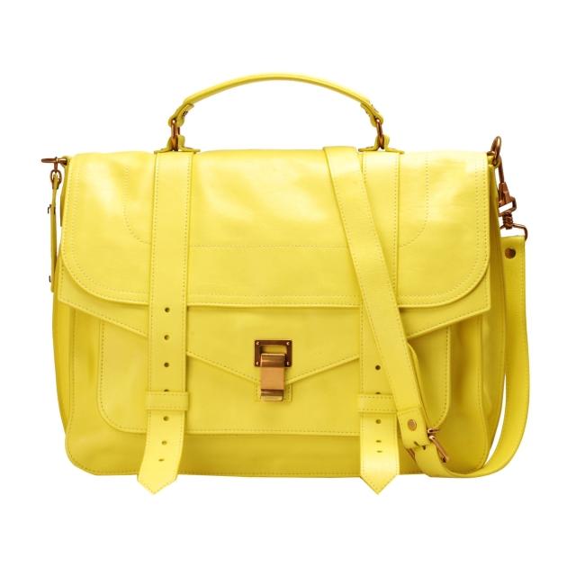 【Proenza Schouler PS1】Large D1山羊皮兩用包(大-檸檬黃H00003-6010)