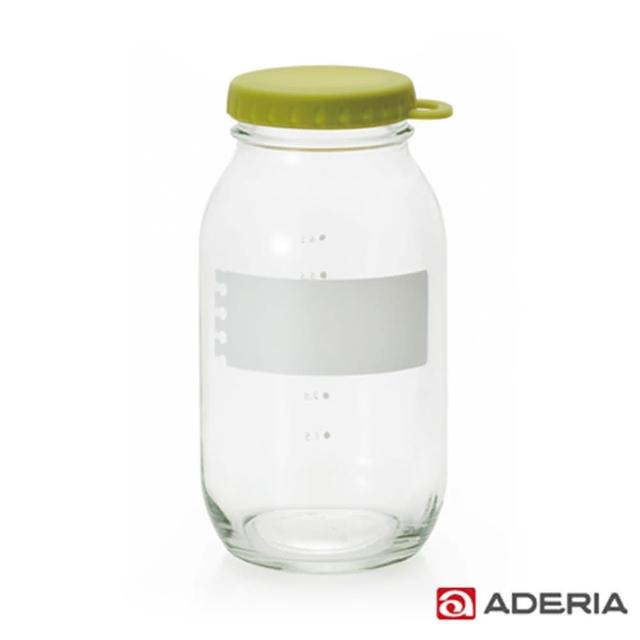 【ADERIA】日本進口易開玻璃保鮮罐900ml(綠)
