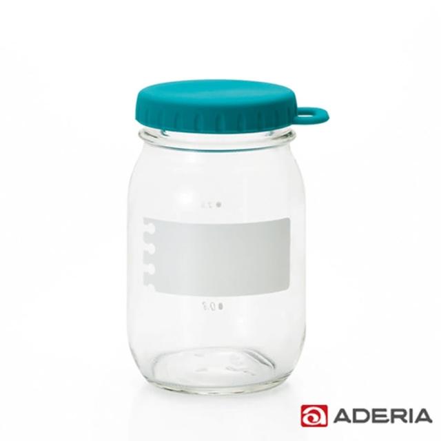 【ADERIA】日本進口易開玻璃保鮮罐450ml(藍綠)