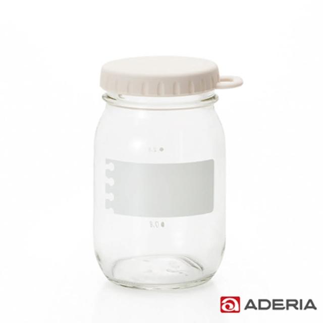 【ADERIA】日本進口易開玻璃保鮮罐450ml(白)