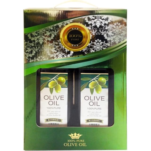 【台糖】純級橄欖油禮盒(1公升x2瓶)