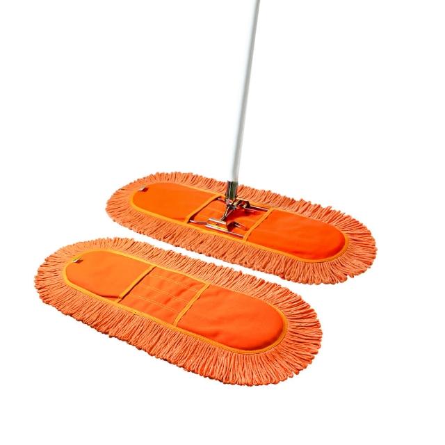 【VICTORY】業務用靜電拖把組60cm-1拖1布(平板拖把 雙效 吸水 除塵 乾濕兩用 球場體育館 學校教室醫院)