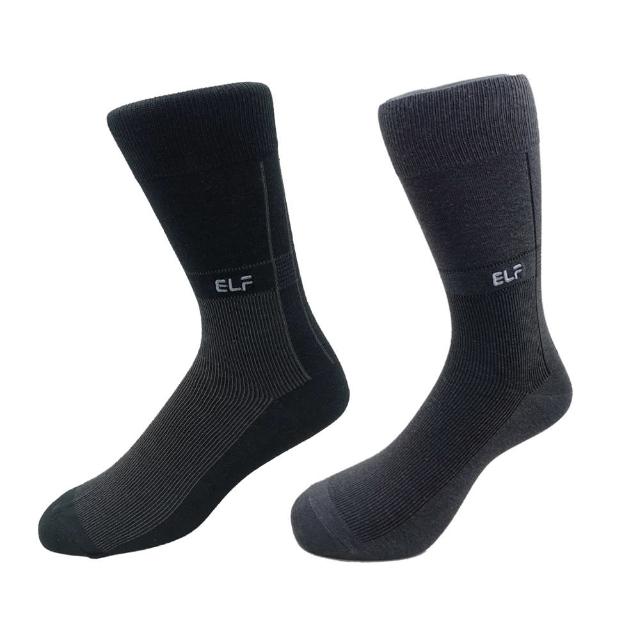 【三合豐 ELF】直紋彈性細針刺繡紳士襪/西裝襪-6雙(MIT 2色)買到賺到