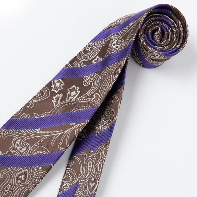 【極品西服】經典防潑水Teflon蠶絲100%領帶_紫咖(YT3017)