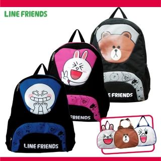 【imitu 米圖】LINE FRIENDS 雙層書背包＋造型便當袋(1+1組合品)