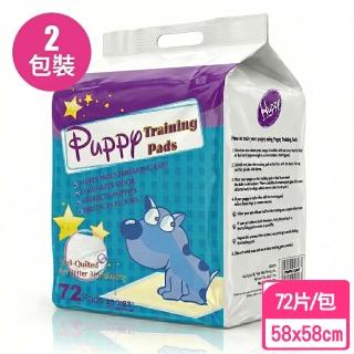 【Huppy】哈比狗狗訓練除臭抗菌尿布墊2包裝(58cm*58cm 72片/包-2包組)
