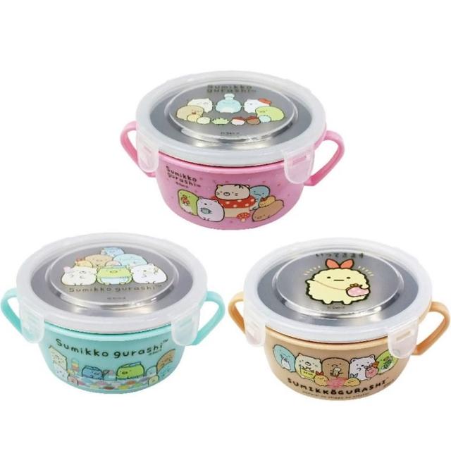 【鄉村熊餐具組合3】幼兒隔熱碗附蓋x2+單耳杯x2(4件組水藍+粉紅色)