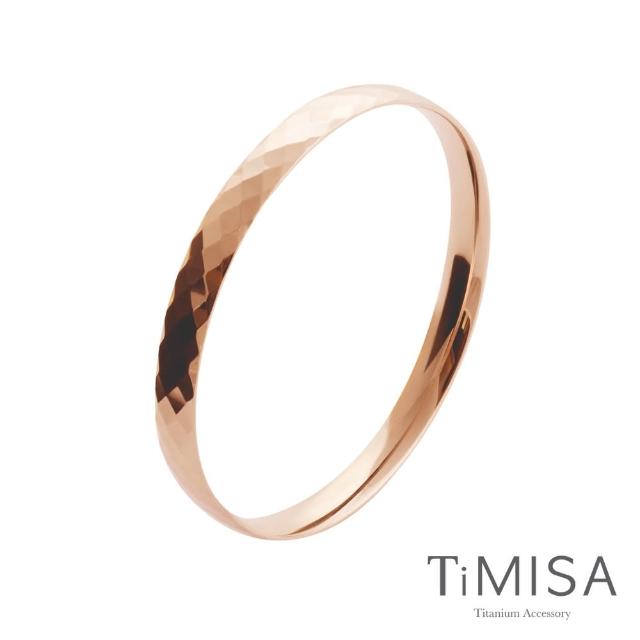 【TiMISA】格緻真愛 純鈦手環(寬版-玫瑰金)排行推薦