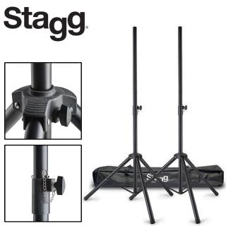 【Stagg 比利時品牌】喇叭音箱支架組含攜行袋(SPS-0620 BK SET)