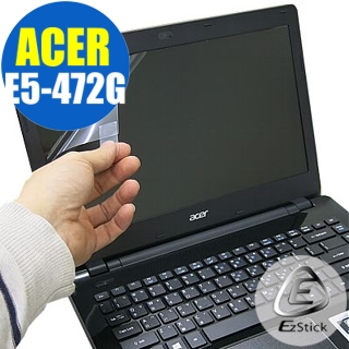 【EZstick】ACER Aspire E5-472 專用 靜電式筆電LCD液晶螢幕貼(可選鏡面或霧面)