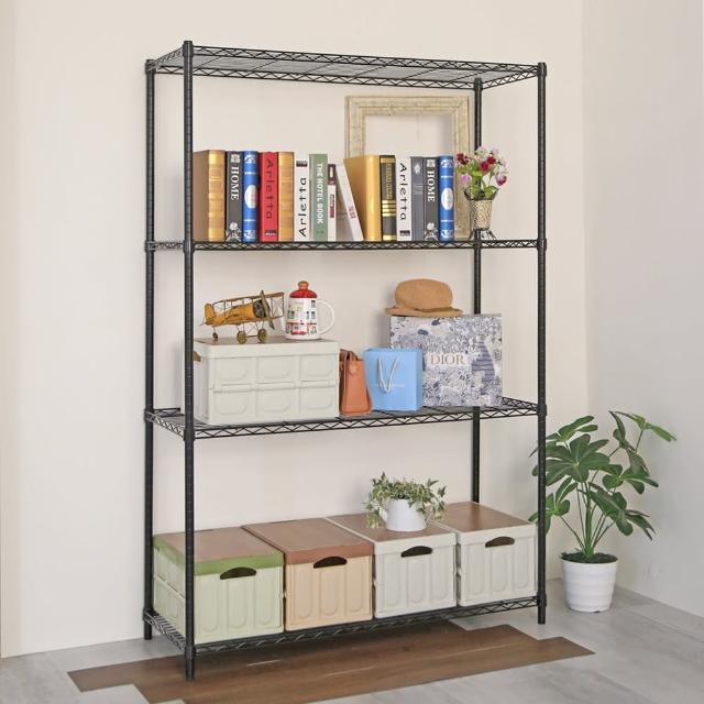 【居家cheaper】大型耐重四層置物架-122X45X180CM(烤黑/烤白/電鍍可選)