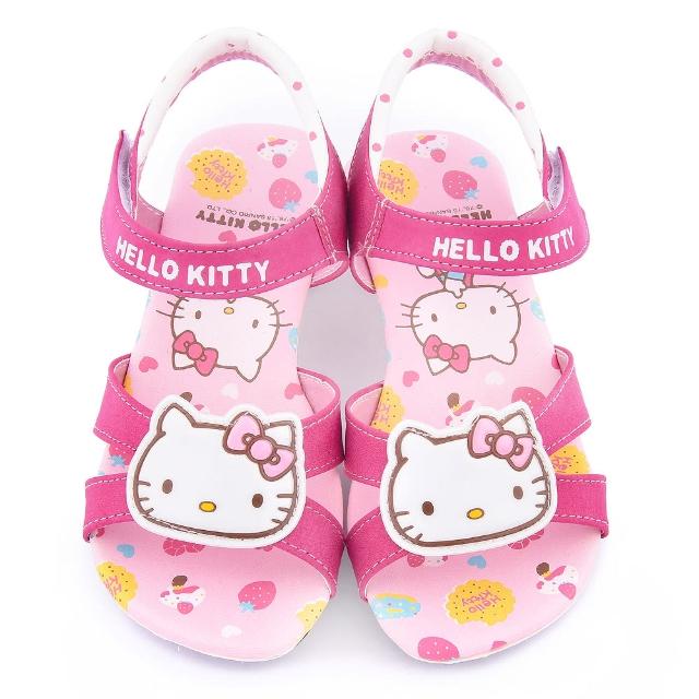 【三麗鷗】Hello kitty 中大童 甜美低跟涼鞋(815752-桃)讓你愛不釋手