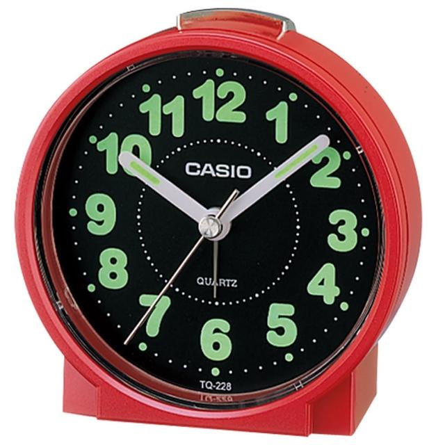 【CASIO 卡西歐】桌上型指針鬧鐘-紅(TQ-228-4DF)比價