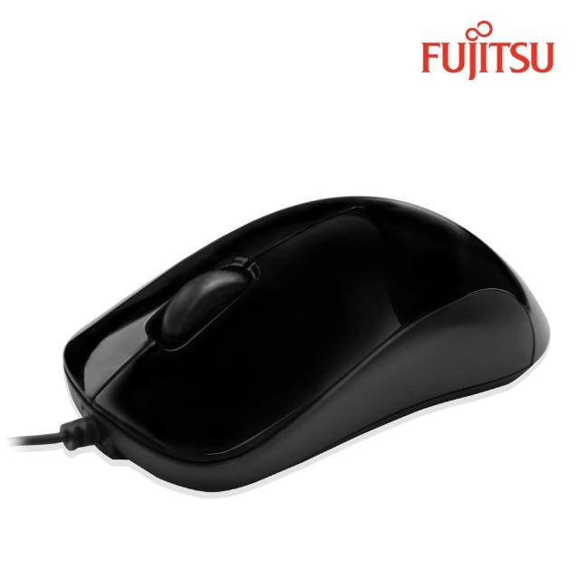 【FUJITSU富士通】USB有線光學滑鼠(QH300黑)