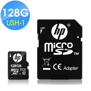 【HP 惠普】128GB UHS-1 microSDXC 記憶卡 U1 含轉卡