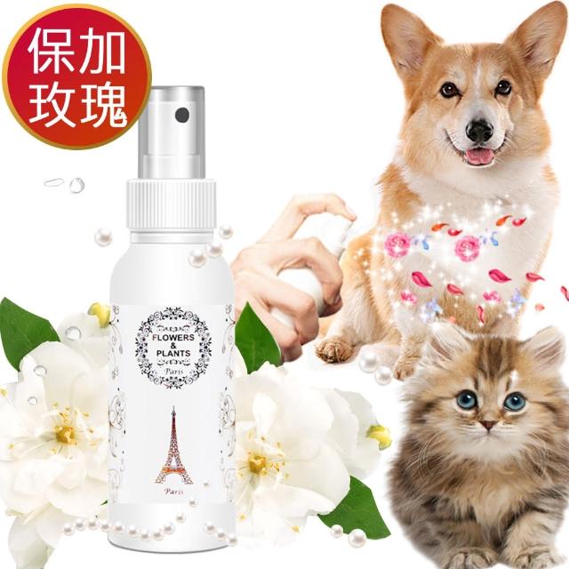 【愛戀花草★買二送二】玫瑰精油 ★ 白毛亮澤寵物順毛香水(100ML/四瓶組)限時特價