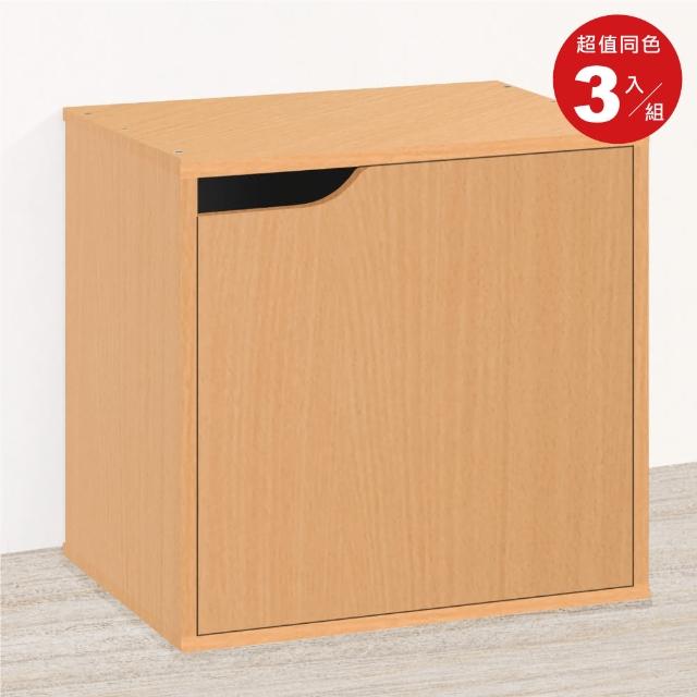 【HOPMA】單門二層櫃〈3入〉台灣製造 收納雙格櫃 儲藏空櫃 置物書櫃(白/藍預購-預計8/25出貨)
