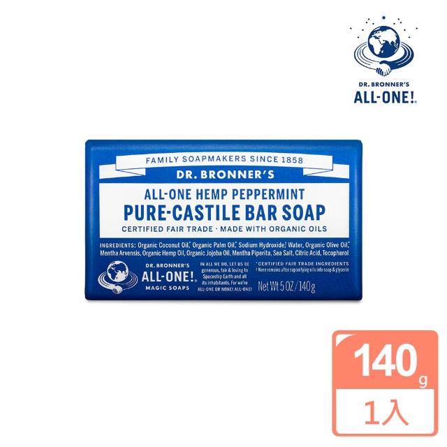 【Dr.Bronner’s 美國布朗博士】薄荷潔顏皂(140g)