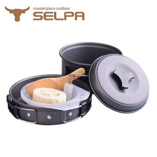 【韓國SELPA】戶外不沾鍋設計鋁合金鍋具六件組/旅行/露營評測
