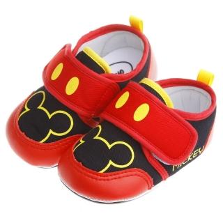 【布布童鞋】Disney迪士尼經典米奇紅棉柔防滑寶寶學步鞋(MAN249A)