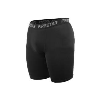 【FIRESTAR】男機能緊身短褲-慢跑 路跑 運動短褲 黑(N3802-10)